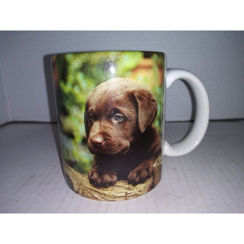 1994 Barbara Augello Chocolate Labrador Puppy Cute Dog Coffee Mug
